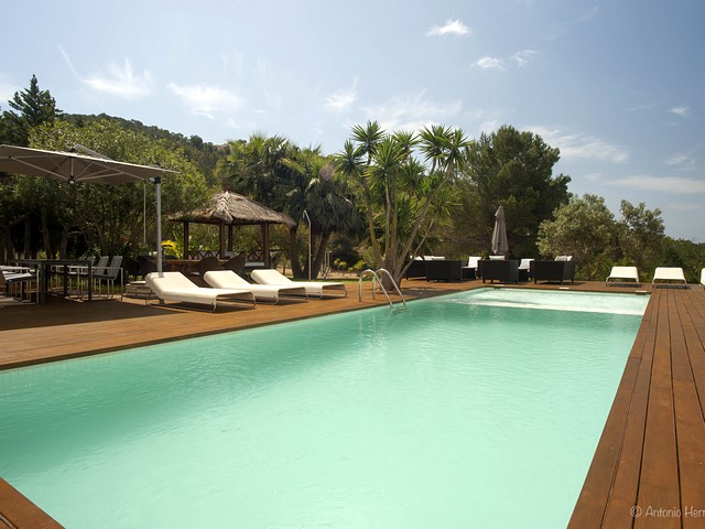 pool area at the holiday villa