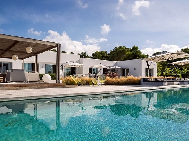 Luxury villa with sea view near Cala Comta beach in Ibiza