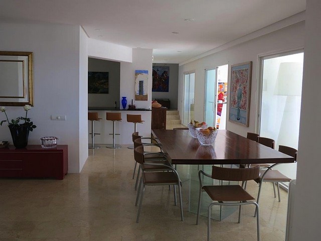 dinning area in ibiza villa