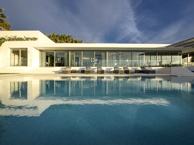 large modern holiday villa in ibiza