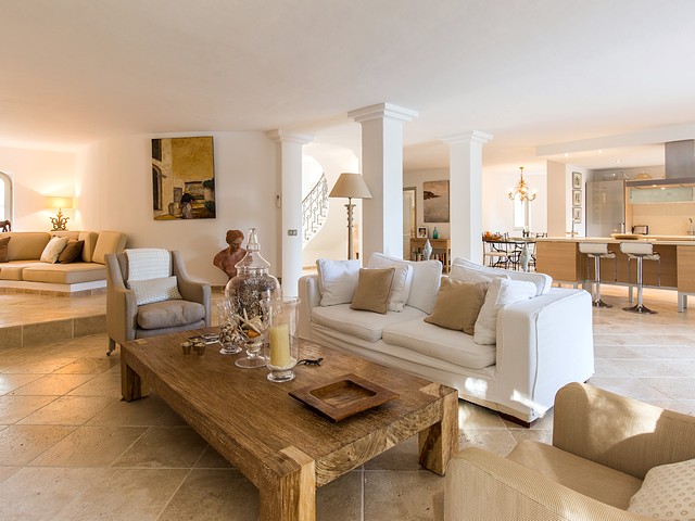 living room at the villa