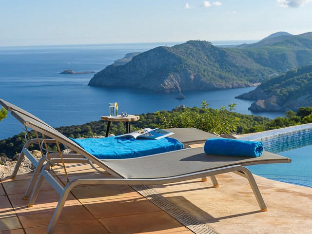 view from ibiza holiday villa