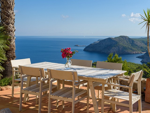 outdoor seating area at villa