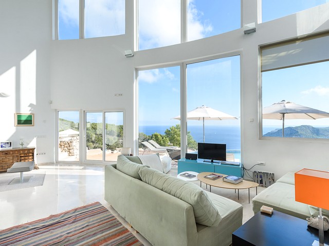 living room in luxury villa