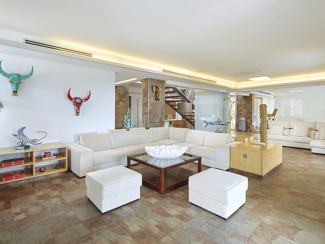 living room in Ibiza villa