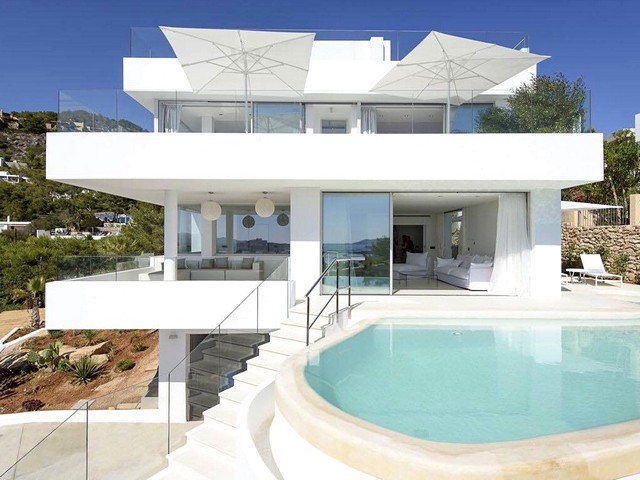 view of ibiza villa with private pool