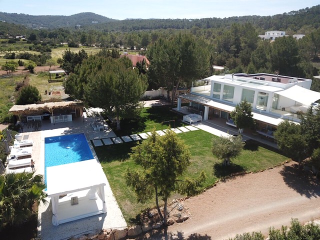 view of the ibiza villa and pool