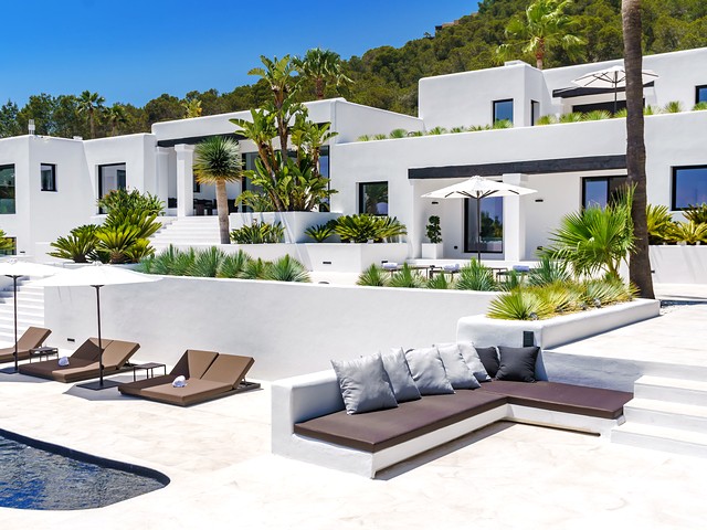 seating areas at luxury villa