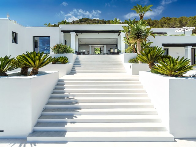 front of holiday villa