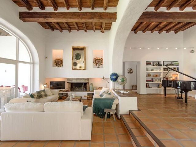 living room in ibiza villa