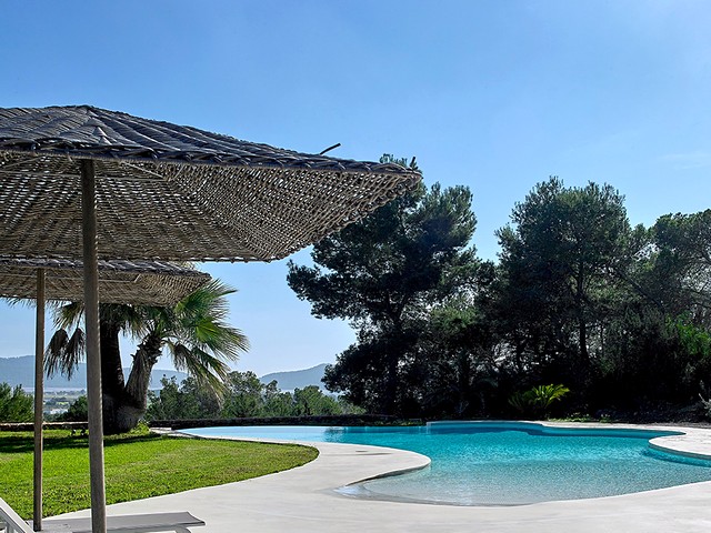 pool area at finca