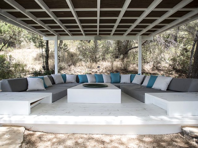 outside seating area at ibiza villa