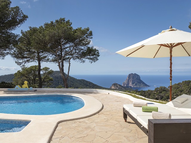 View from Ibiza villa pool