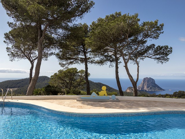 View from Ibiza villa pool 2