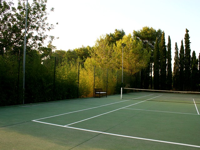 villa with private tennis court in ibiza