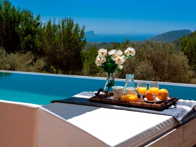 View from the private villas pool