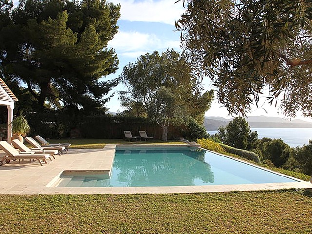 pool area at the luxury villa