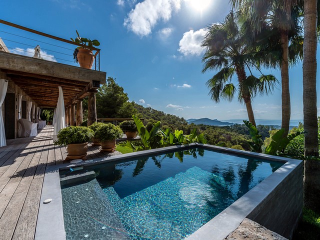 pool and view from ibiza villa