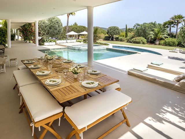 seating area outside Ibiza villa