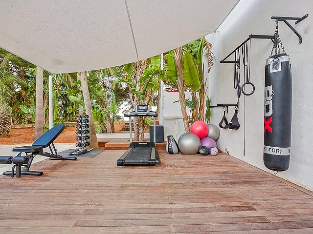 luxury villa in ibiza with gym