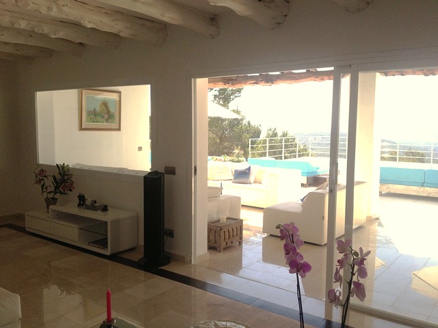 view from inside the villa
