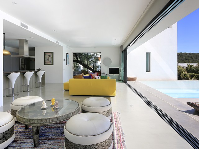 inside the private villa in Ibiza