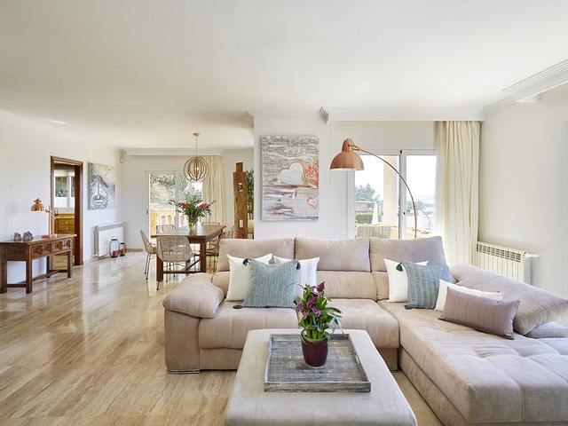living room in ibiza holiday villa