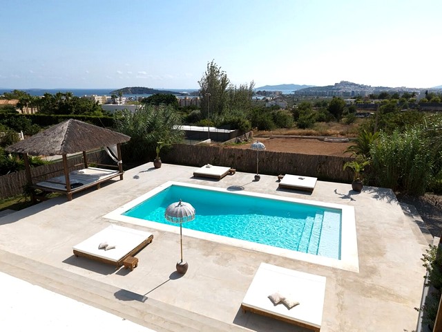 pool and view from luxury ibiza villa