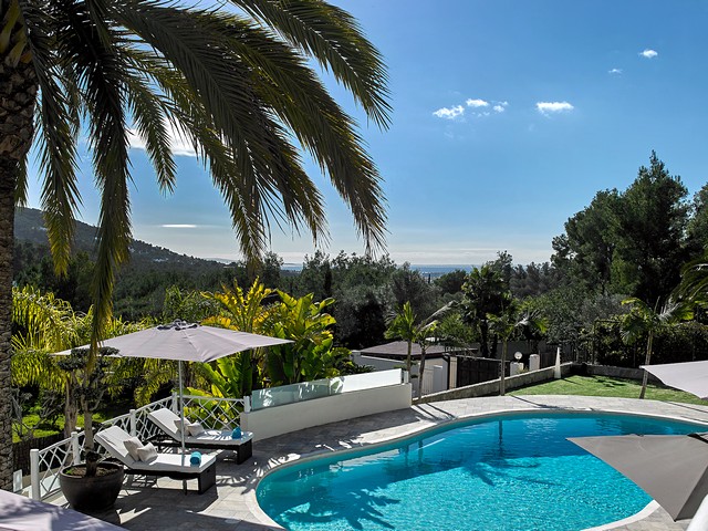 View from Ibiza villa pool
