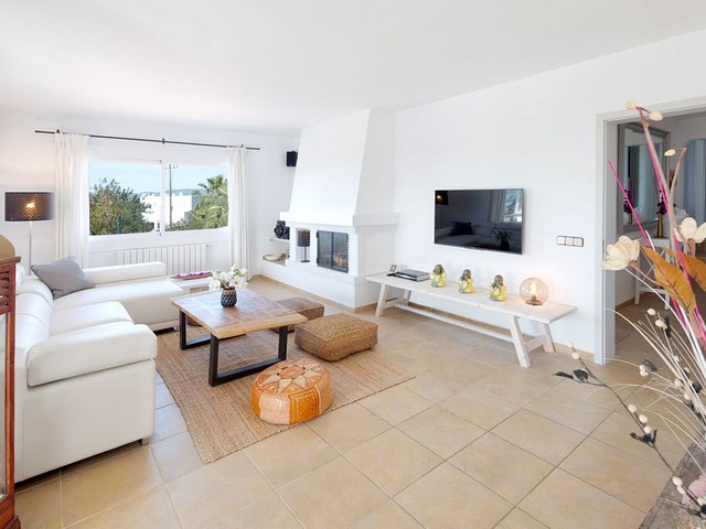 living room in ibiza villa