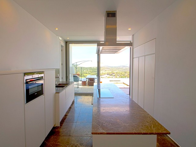 kitchen area of the ibiza villa