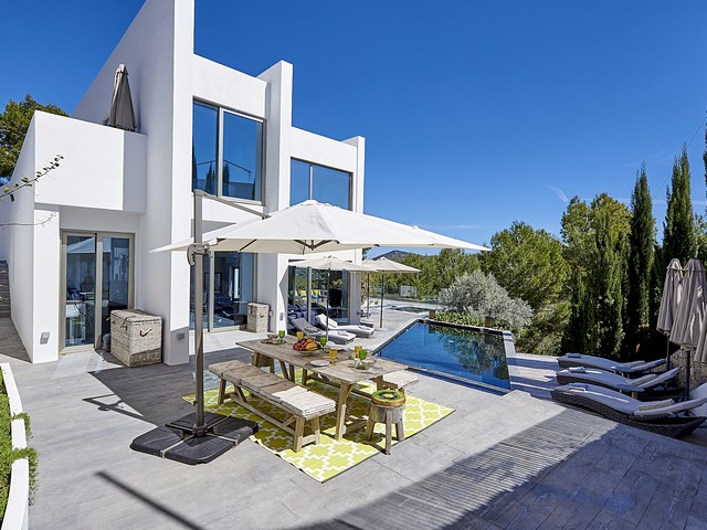 View of the luxury villa rental