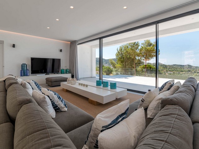 living room in the private villa