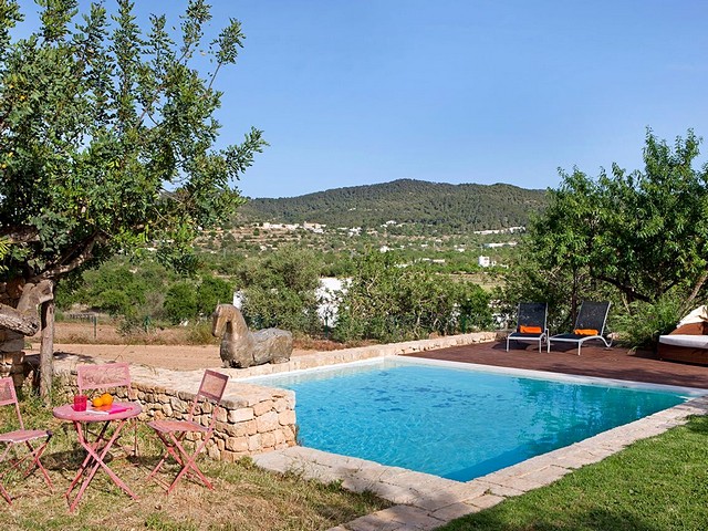 pool and view from holiday villa