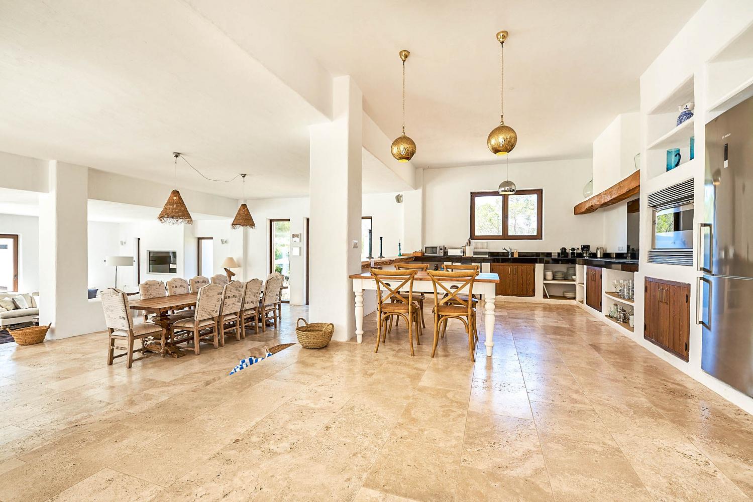 living room and kitchen