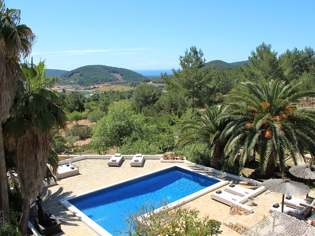 pool and view from Ibiza finca